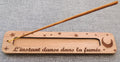 Support à encens en bois l'instant danse dans la fumée à personnaliser