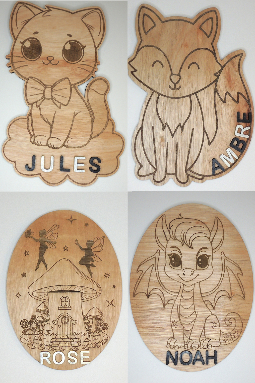 Décoration de porte personnalisée pour enfant 8 modèles au choix