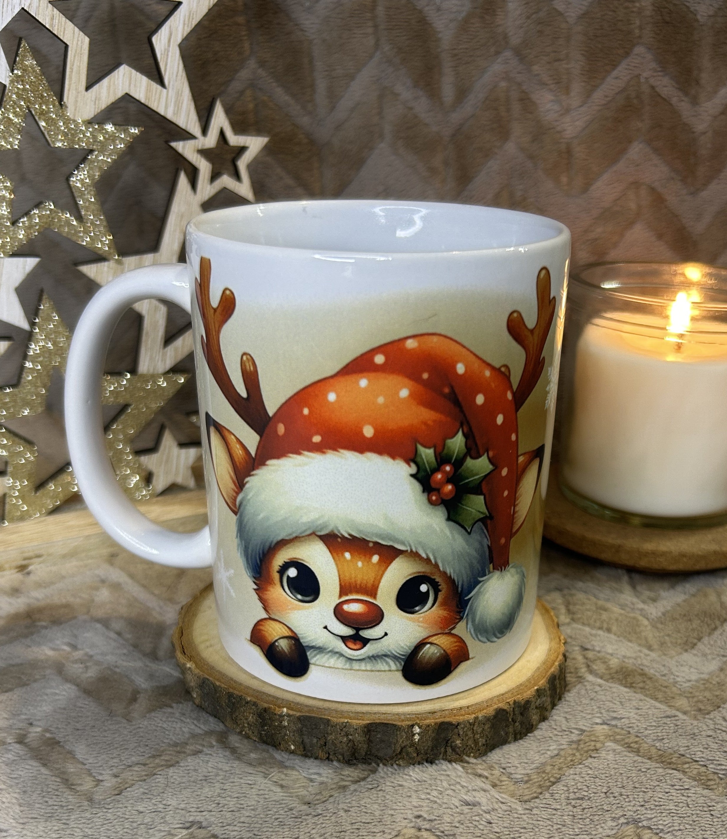 mug petits rennes de Noël à personnaliser