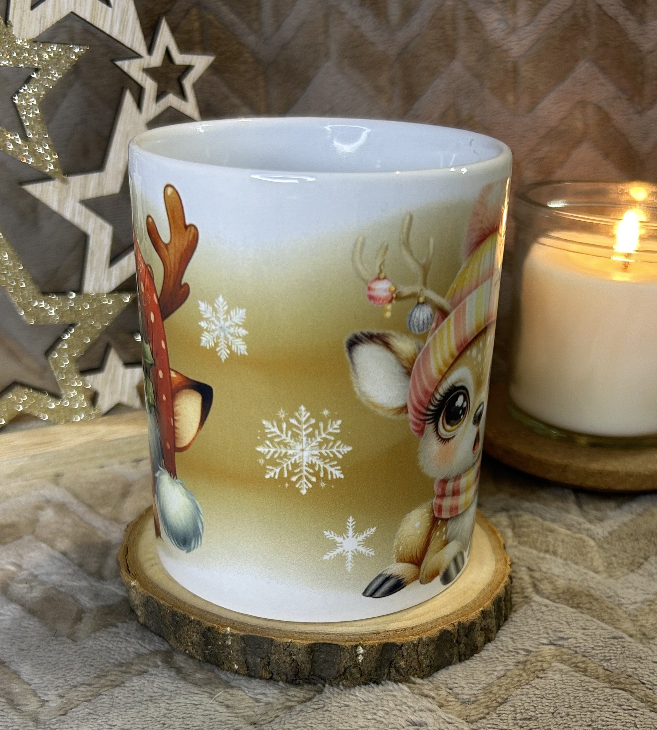 mug petits rennes de Noël à personnaliser