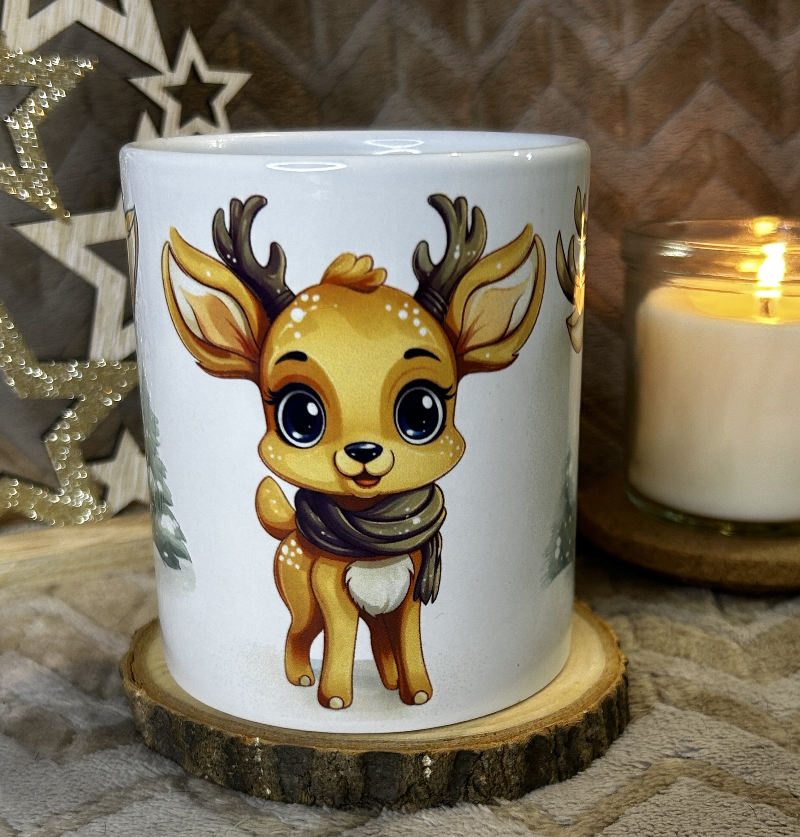 mug petits rennes d'hiver à personnaliser