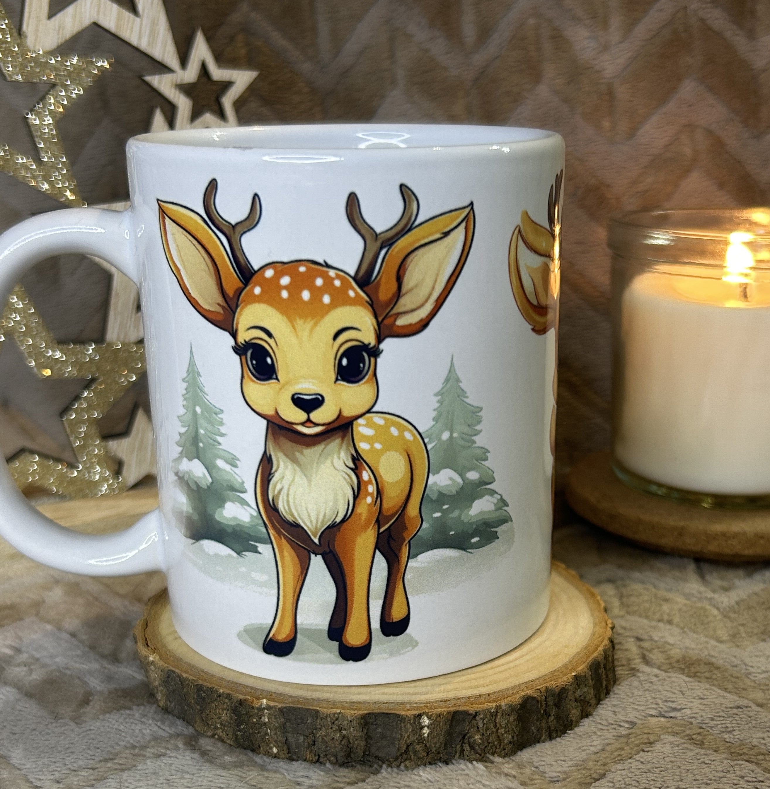 mug petits rennes d'hiver à personnaliser