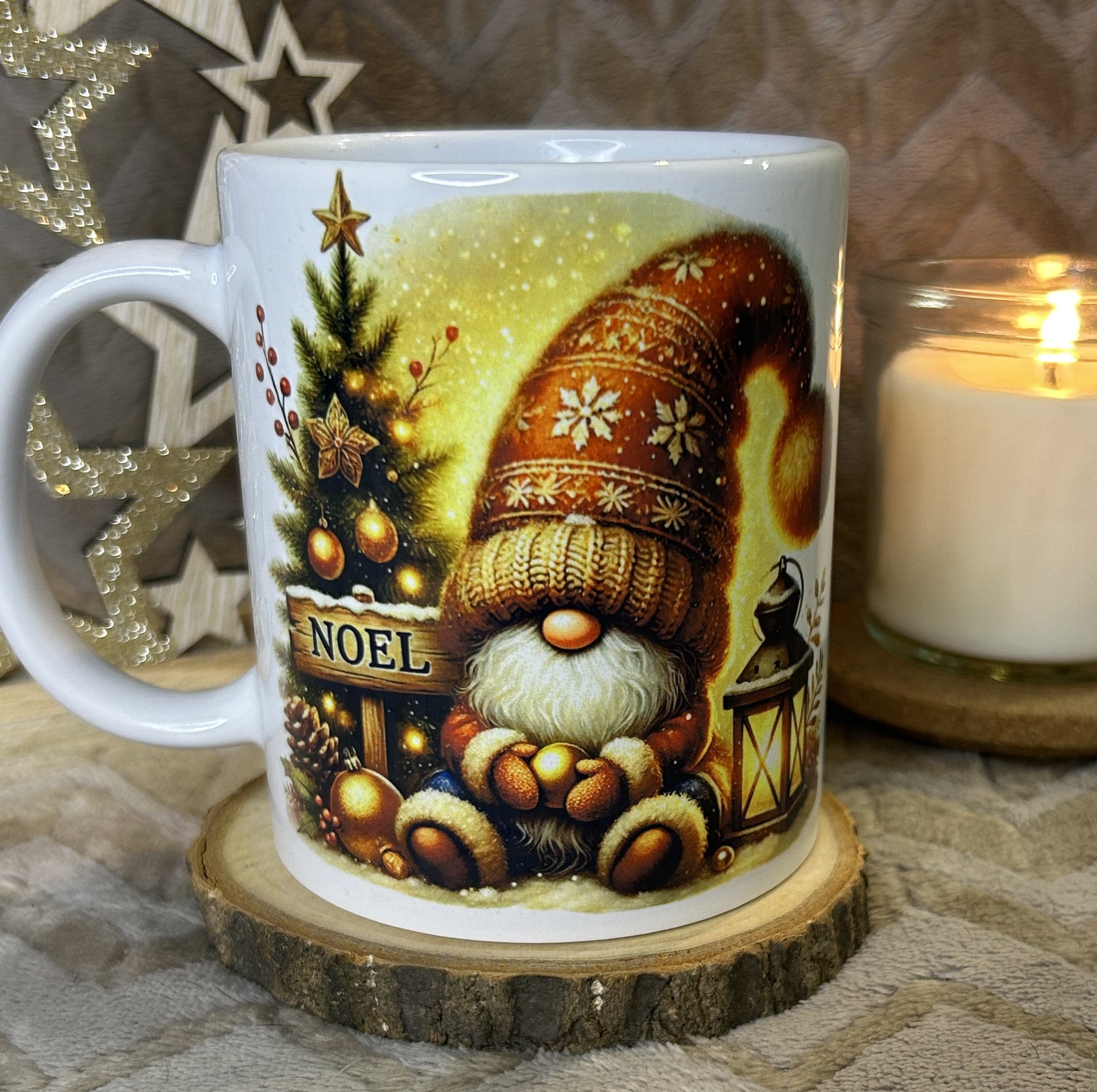 mug gnome de Noël à personnaliser