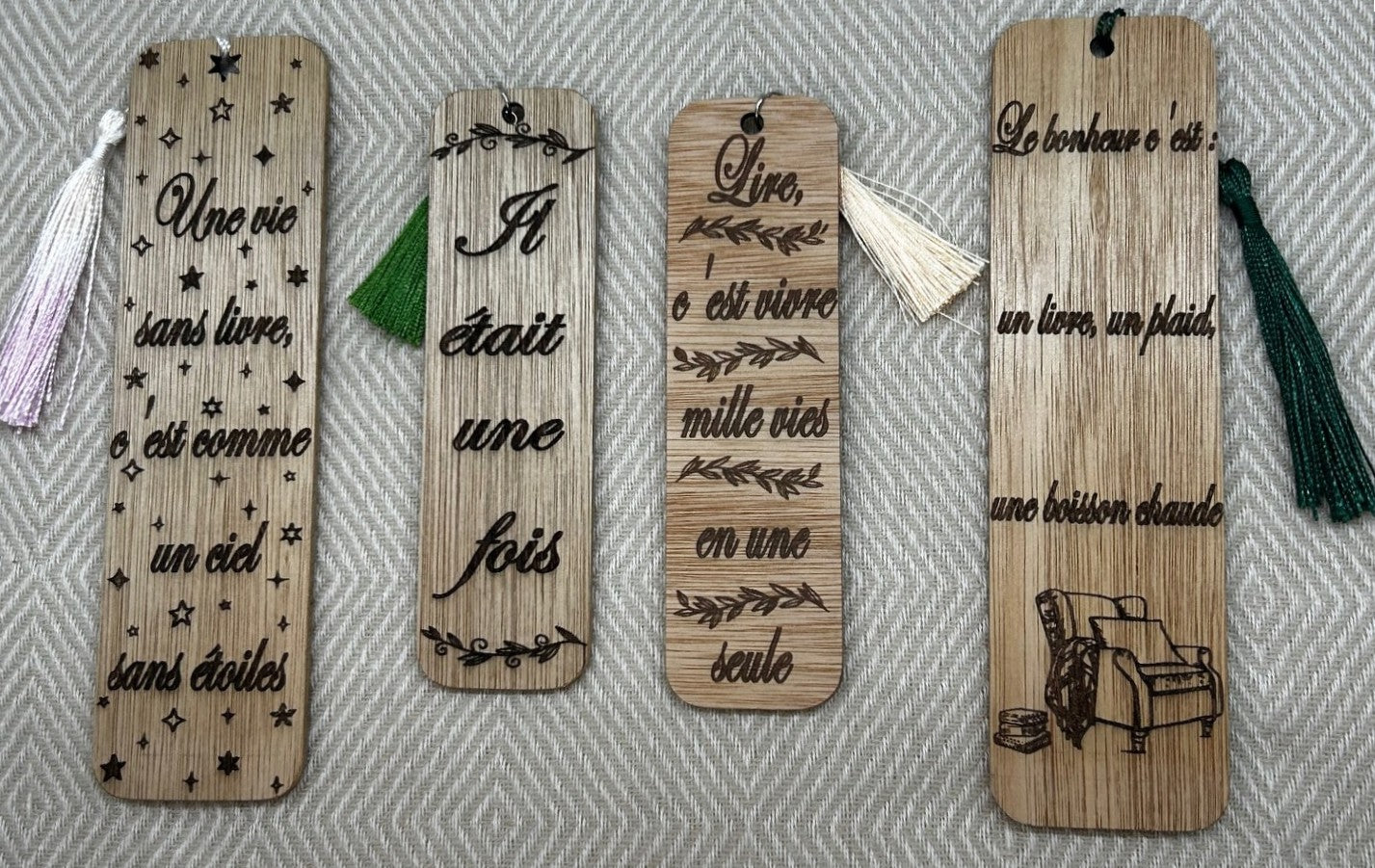 Marque pages citation inspirante au choix - Format petit ou grand à personnaliser