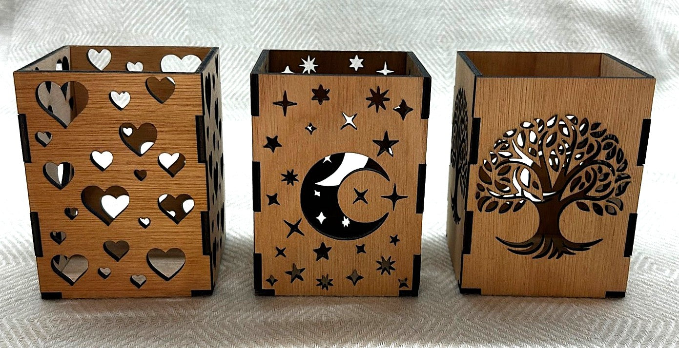 Pot à crayons en bois design naturel et bien être au choix à personnaliser