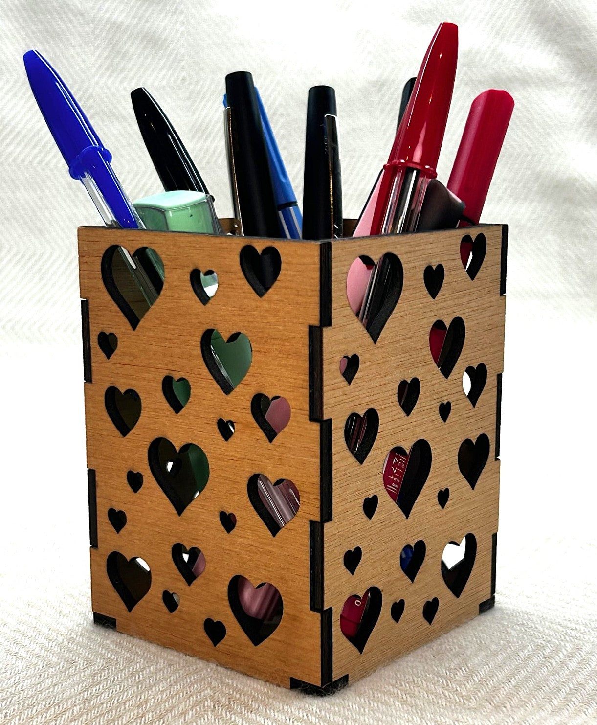 Pot à crayons en bois design naturel et bien être au choix à personnaliser