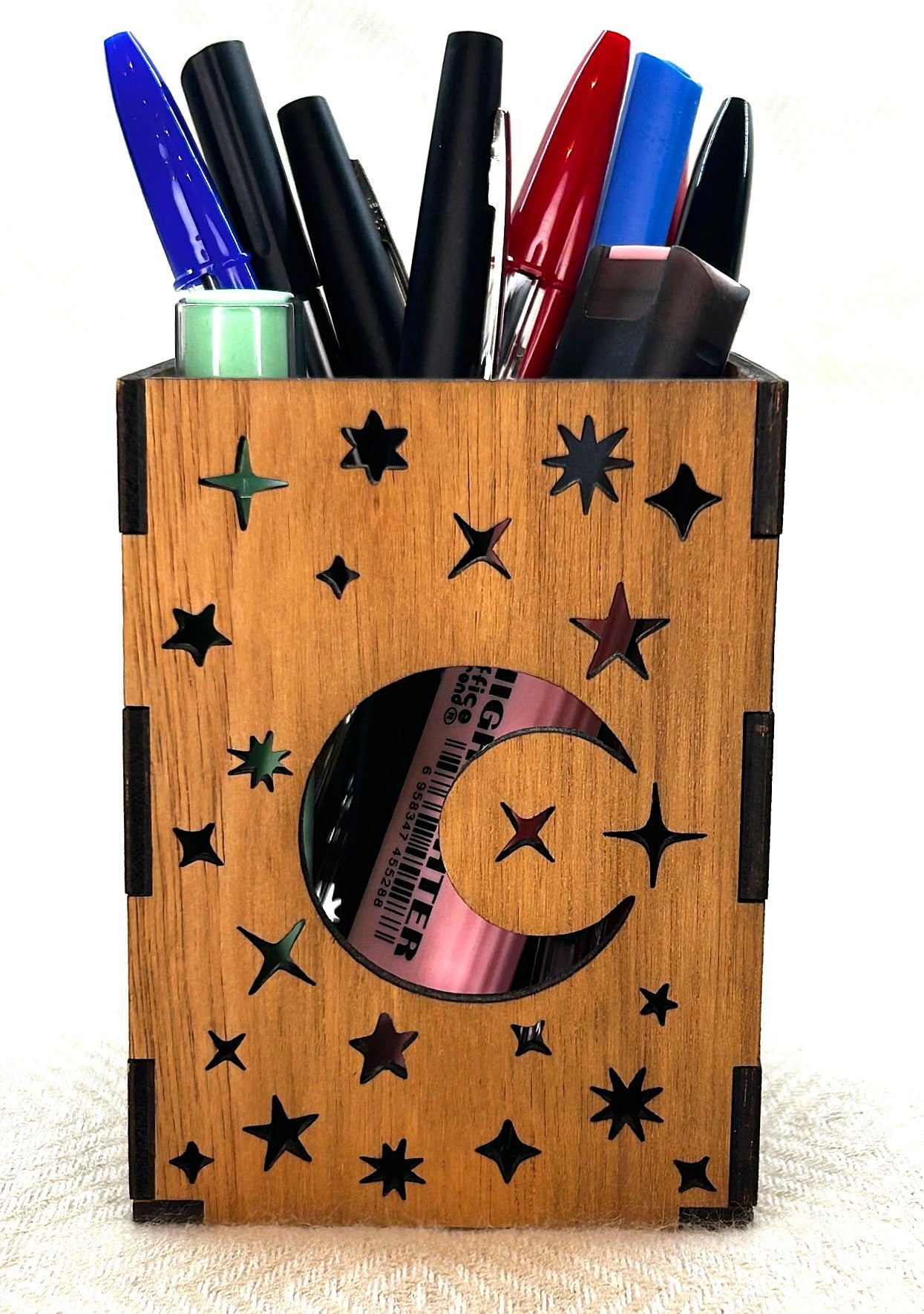 Pot à crayons en bois design naturel et bien être au choix à personnaliser