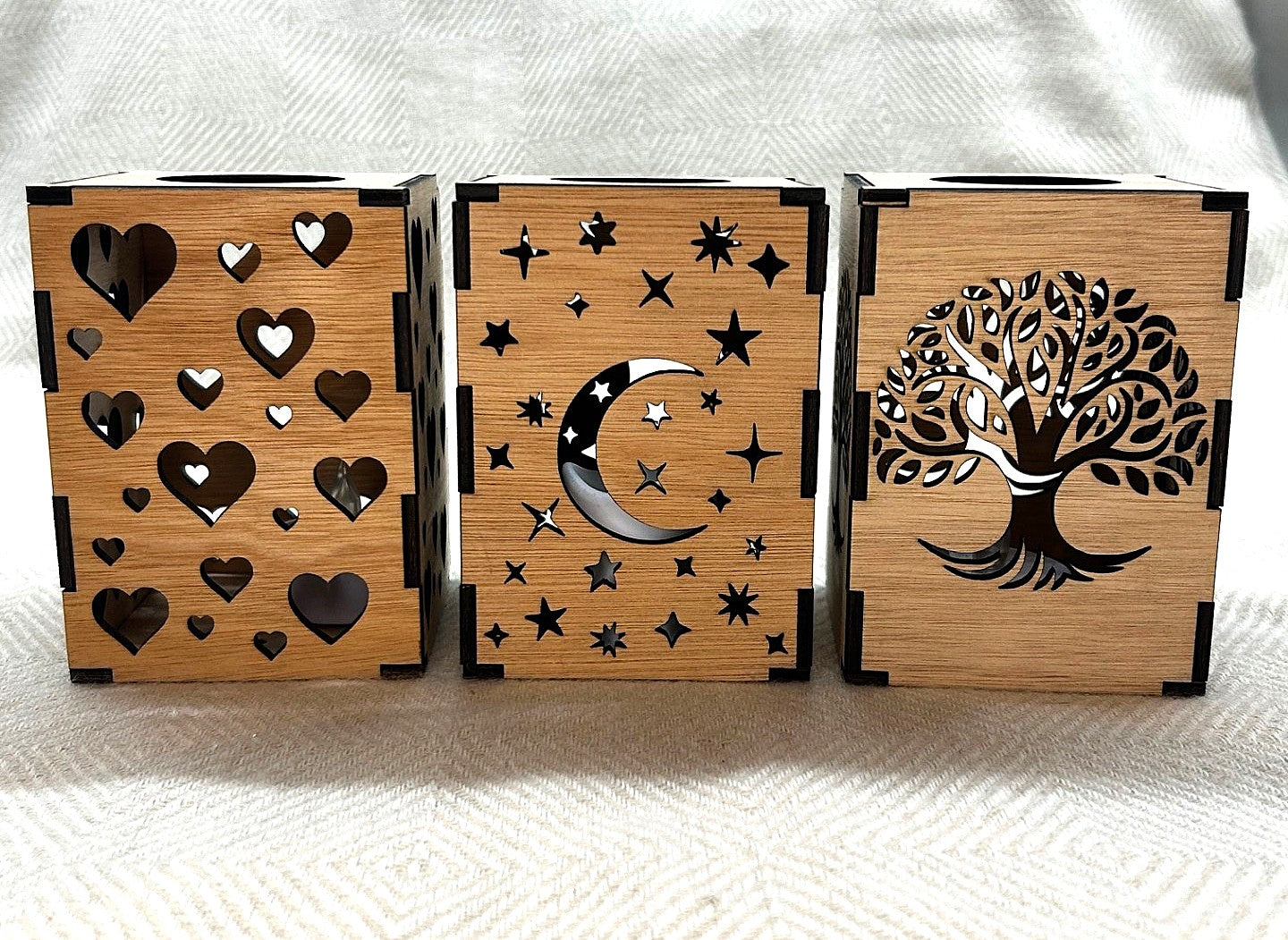 Photophore en bois design naturel et bien être au choix à personnaliser