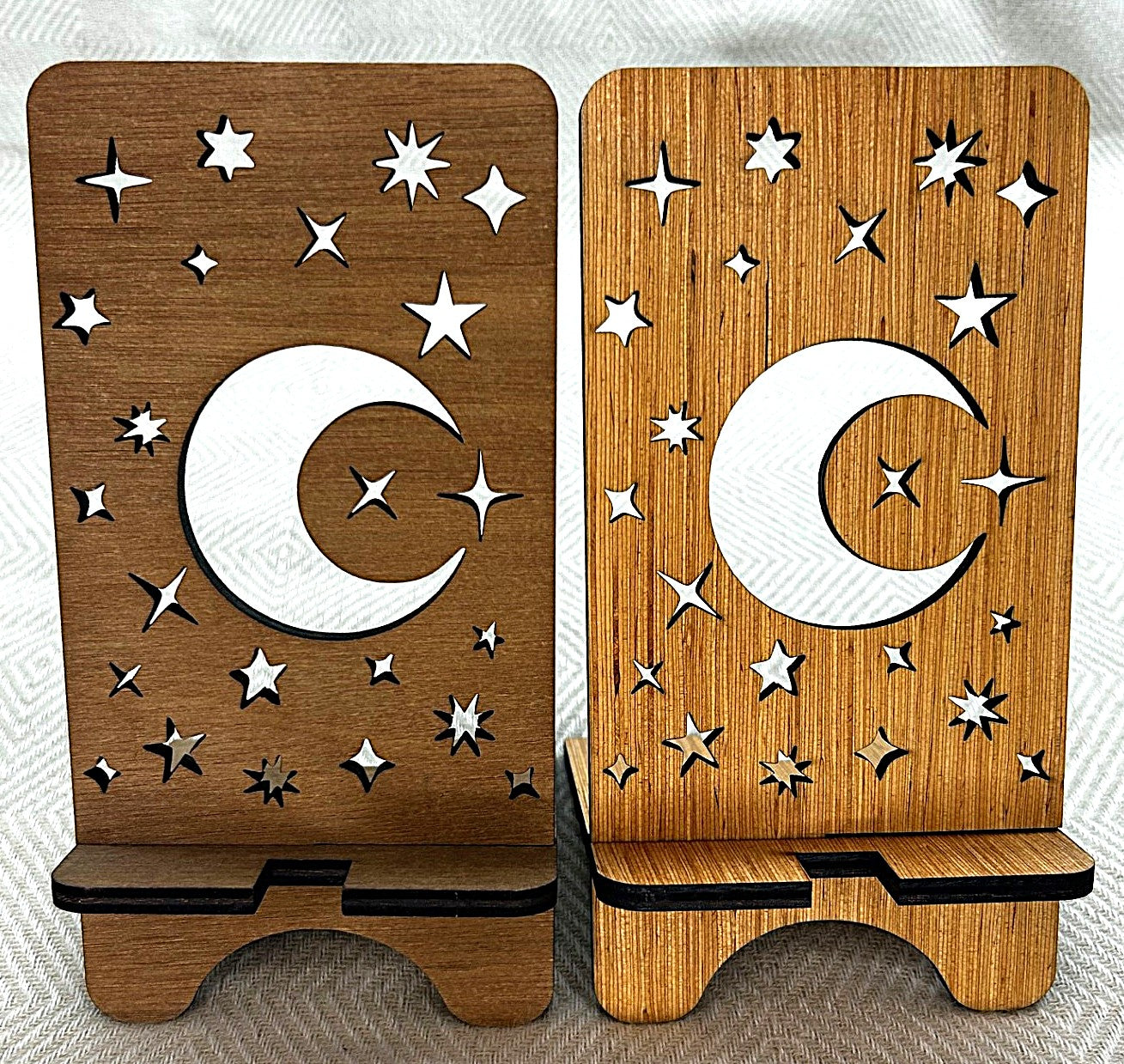 Support de téléphone en bois design bien être au choix à personnaliser